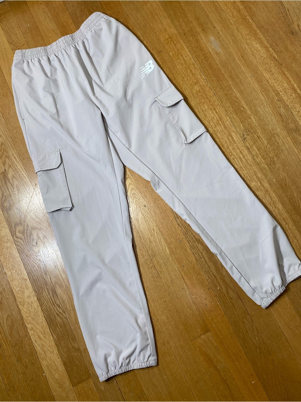 New Balance Light Tan Beige Cargo Pocket Joggers Pants L